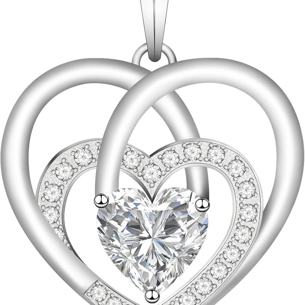 women's necklace 925 Sterling Silver Heart Necklace - Elegant pendant necklace -